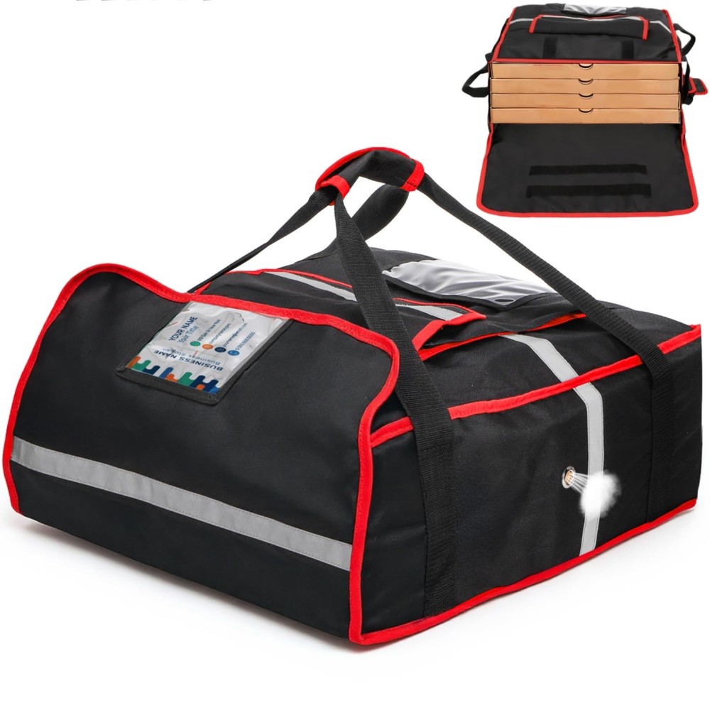 Pizza Delivery Bag Thermal Insulated Large 20x20x8 Food Warmer Carrier Heavy Dut
