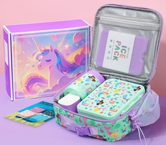 Fimibuke Bento Lunch For Kids Food Jar 3-Compartment 32Oz Snack Lunch Container