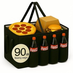 XXL Insulated Food Delivery Bag 22x14x13 Cup Holders 60lb Capacity