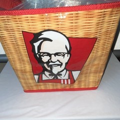 Kentucky Fried Chicken Insulated Food Pan Bag Red Wicker Design