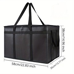Insulated Food Delivery Bag, 22x15x14″ Pizza Carrier Box for UberEats, Doordash