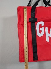 GRUBHUB Large 17″x17″x8” Insulated Food Delivery Carrying Tote Bag Red