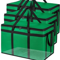 3-Pack Insulated Food Delivery Bag XXXL Pizza Cooler Bags Rideshare Delivery Bag