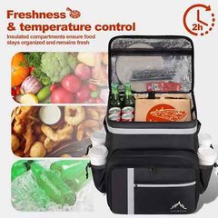 Large Insulated Food Delivery Backpack: Pizza Bag for Uber Eats and More