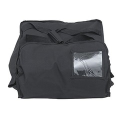 HUBERT® Insulated Pizza Delivery Bag Black Nylon Side Loading g — 16″ L x 16″ W