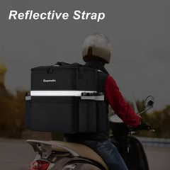 Insulated Food Delivery Backpack 4 Cup Holders Leakproof Large 14.5×10.5×15.5 In