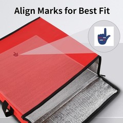 Bolsa térmica de poliestireno para entrega de pizza de 50 x 50 cm (paquete de 1)