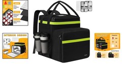 Professional Food Delivery Bag with Support Plate and Reflective Strips