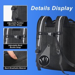 Food Delivery Backpack with 4 Cup Holder, Insulated Pizza Delivery Bag for De…
