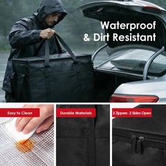 TITINICE 3 Pack XXXL Insulated Food Delivery Bags with Removable XXXL, Black