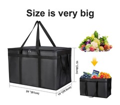 #1 X-Large Order Insulated Food Delivery Hot Bag Catering Grocery L23xW14×H15″
