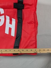 GRUBHUB Large 17″x17″x8” Insulated Food Delivery Carrying Tote Bag Red