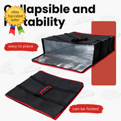 Pizza Delivery Bag Insulated Pizza Warmer for Hot Food Delivery Large Size 20