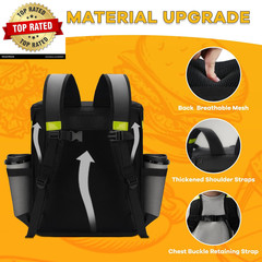 Food Delivery Backpack with 7 Cup Holders, Extra Large Insulated Delivery Bags