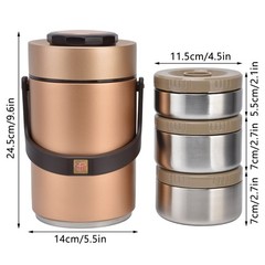 Qiilu Food Flask 2L Termos Para Comida Caliente 24 Horas 304 Stainless Steel