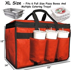 Insulated Food Delivery Bag with Cup Holders/Drink Carriers Premium for Doord…