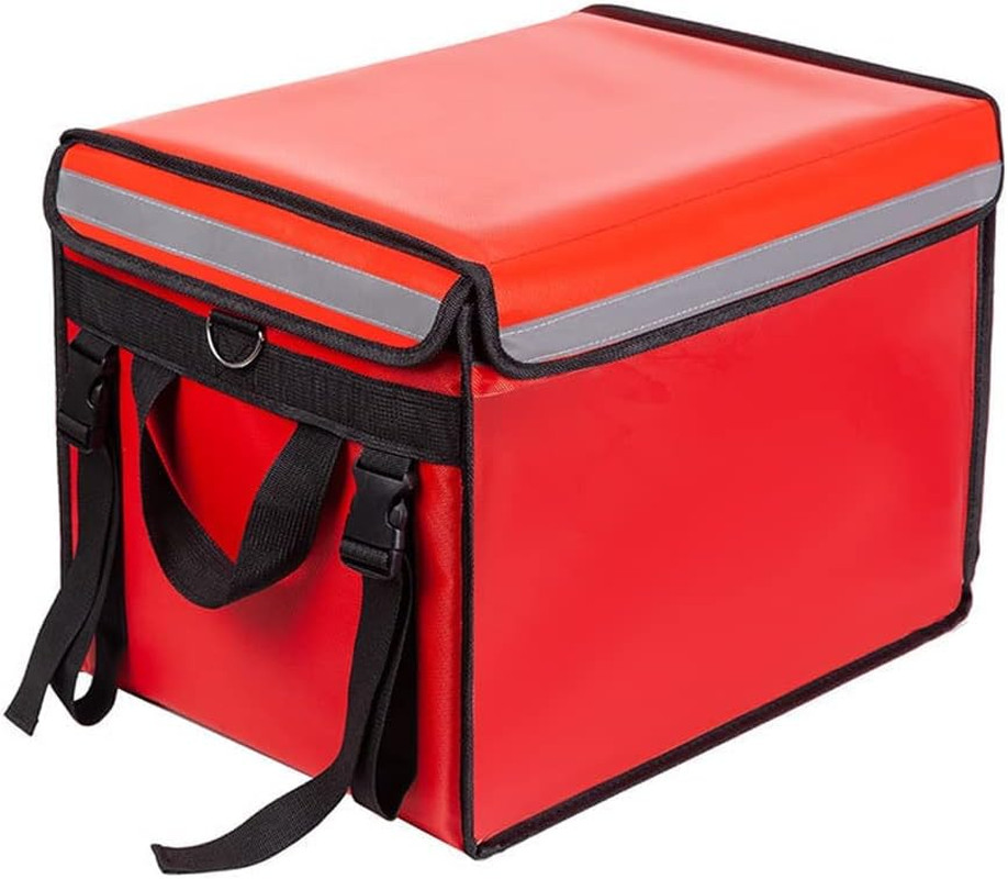 Red XXL Insulated Food Delivery Bag — 19.7″ X 15″ X 15″, Commercial Insulated Pi