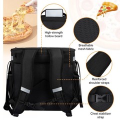 Expandable Backpack Hot Cold Insulated Reflective Black 250610 Delivery Wigojoy