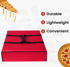 Insulated Pizza Delivery Bag Large Hot Food Bag for DoorDash Uber Eats 20×20
