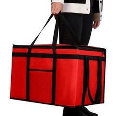 Insulated Food Delivery Bag Cooler Large Red Holds 45 Bottles Reusable Durable