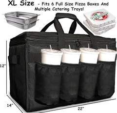 Commercial Quality Insulated Food Delivery Bag with Spacious Compartments