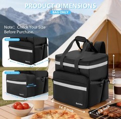 Food Delivery Bag, Expandable Delivery Backpack with 4 Cup Holders, Large Ins…