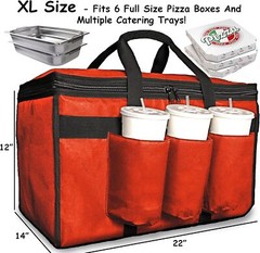 FRESHIE Insulated Food Delivery Bag with Cup Holders/Drink Carriers Premium, …
