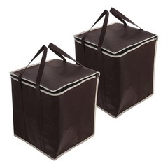 2Pcs Insulated Food Bags with Handles Coffee Thermal Storage Nonwoven Cooler