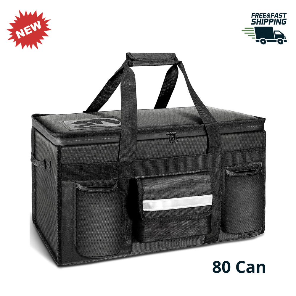 Insulated Cooler Bag Large Food Pizza Delivery Bag for Car Bike Camping Picnic