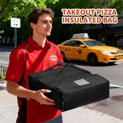 20x20x6 Inch Pizza Warmer Delivery Bag Insulated Thermal Label Window