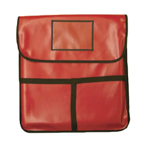 Thunder Group PLPB020 20″x20″x5″ Red Leatheroid PVC Insulated Pizza Delivery Bag