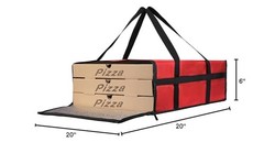 Bodaon Insulated Pizza Delivery Bag, 20″ x x 6″ x 20“ x 6″, Red