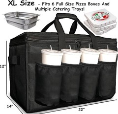 Insulated Food Delivery Bag Polyethylene Foam XL Pro Keep Food Hot Cold