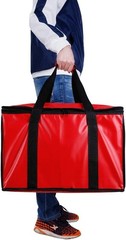20x20x14 Insulated Pizza Delivery Bag — Commercial Grade, Moisture-Free Red