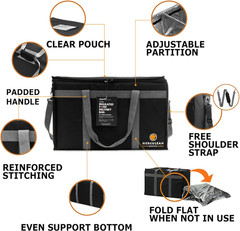 Herculean Premium Insulated Food Delivery Bag with YKK Zipper – Large Commercial