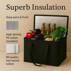 LARGE INSULATED THERMAL DELIVERY BAG — HOT & COLD FOOD CARRIER BEST FOOD BAG
