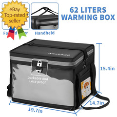 Insulated Food Delivery Bag for E-Bikes/Scooters/Motorcycles Waterproof