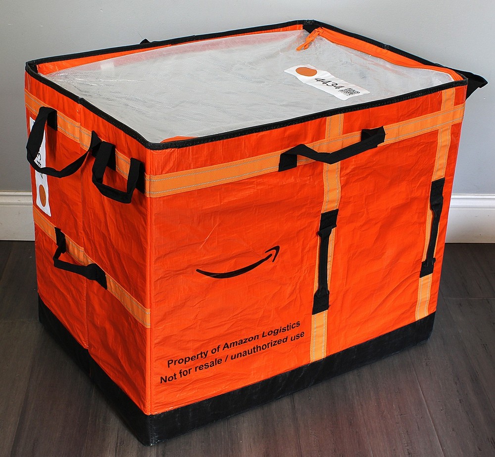 Orange Amazon Courier Tote Storage Bag Large — Clean — Very Good Condition