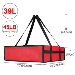 20 X 20 X 6 Cm Pizza Insulated Bag, Food Delivery Insulated Bag