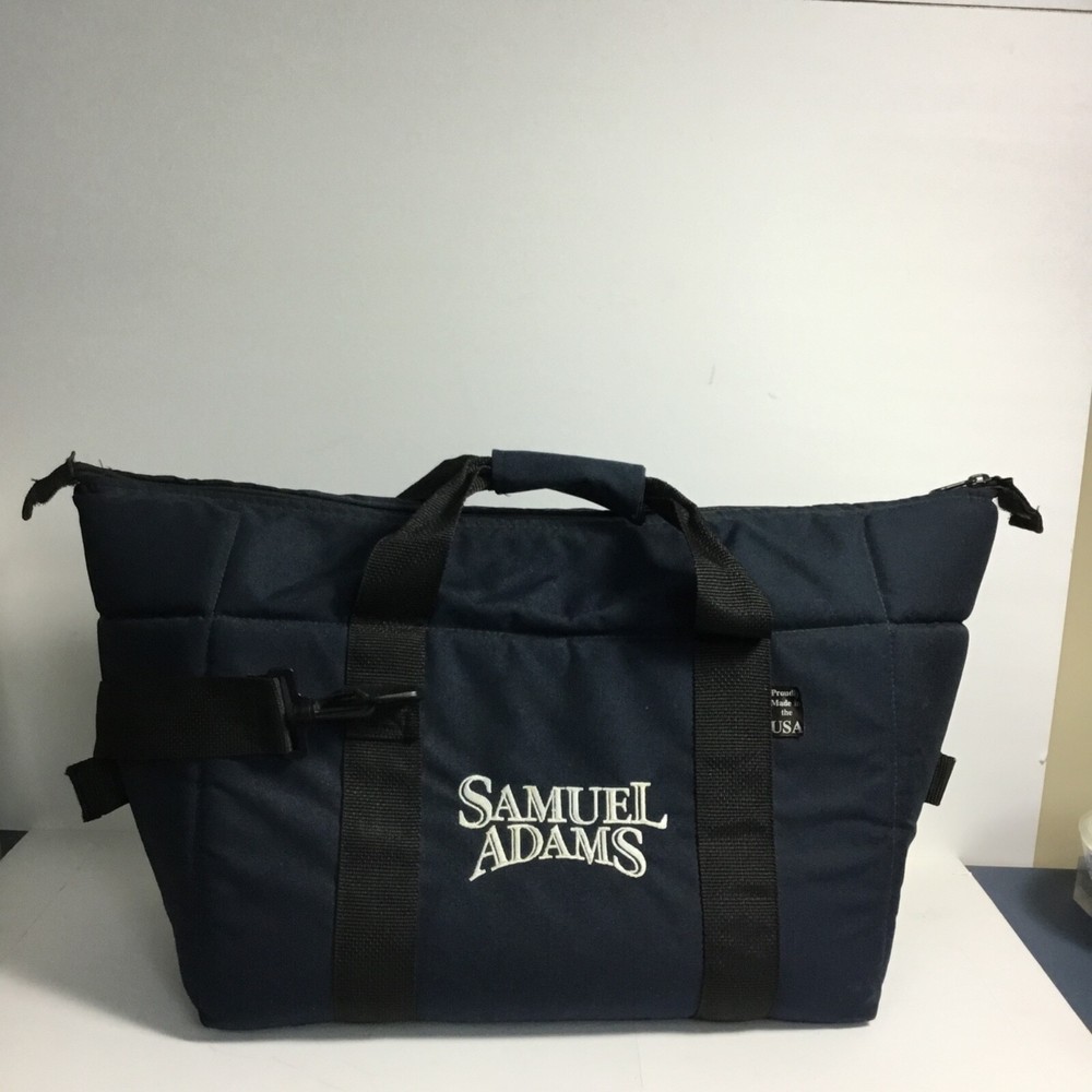 Samuel Adams Insulated navy blue Tote Bag w handle and removable shoulder strap