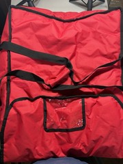 Pizza Warmer Bag Thermal Food Delivery Heavy Duty 22x22x8 Red