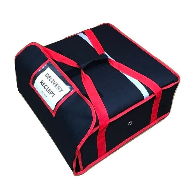 Heavy Duty Pizza Delivery Bag Size 20x20X8″inch Full Insulated Easy Fit 4Pizzas