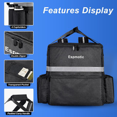 Insulated Food Delivery Backpack — Large Capacity, Leakproof, with 4 Reinforced