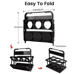 6 Cup Drink Carrier with Handle, Plastic Cup Carriers for Drinks, Drink Holder f