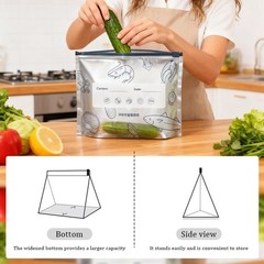 30Pcs Reusable Aluminum Foil Sealable Storage Bags, 15x20cm, 20x25cm, 25x30cm