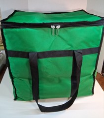 New Uber Eats Large Insulated Zippered Delivery Bag Green 19x19x13