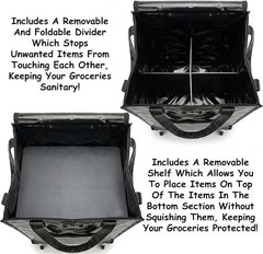 Insulated Food Delivery Bag with Cup Holders Drink Carriers XXL, Great for B…