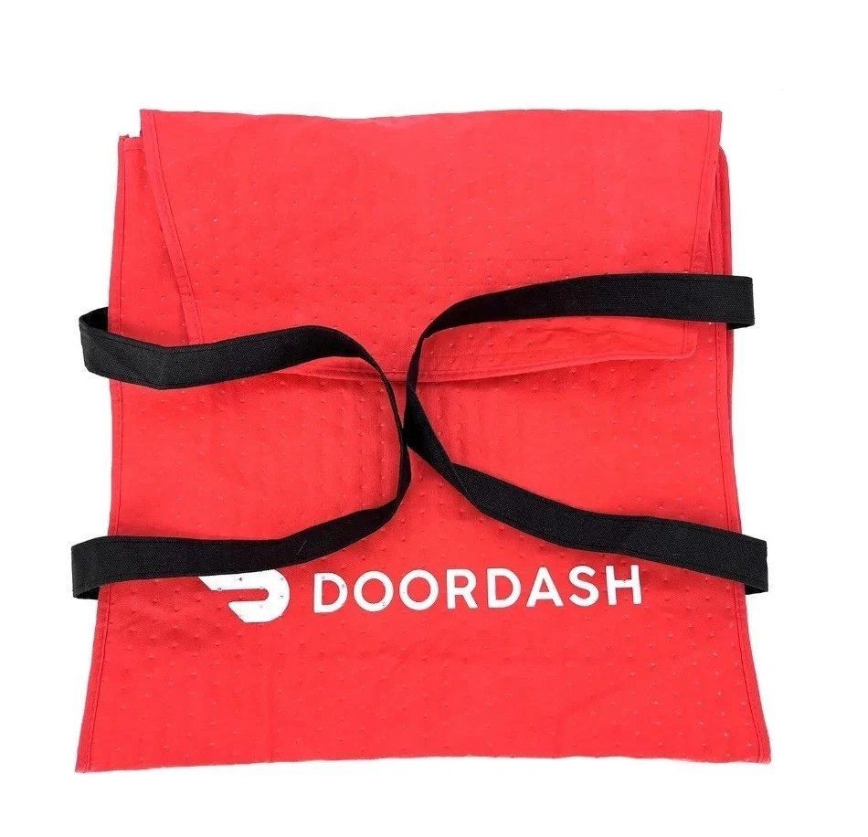 DOORDASH Large Insulated Pizza Delivery Bag Platinum Dasher 19x19x5″ NEW