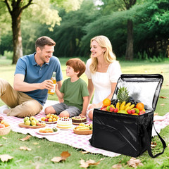 DEAYOU Insulated Food Delivery Bag for Bike, Pizza Delivery Bag with Divider