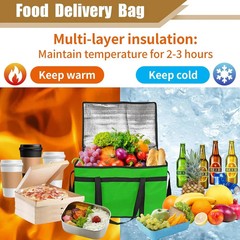 Insulated Bags for Food Delivery, XXXL Pizza Delivery Bags, Large Capacity Coole